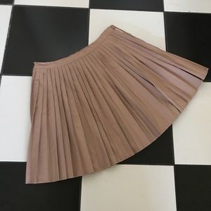 Tinley Road Leather Pleated Mini Skirt